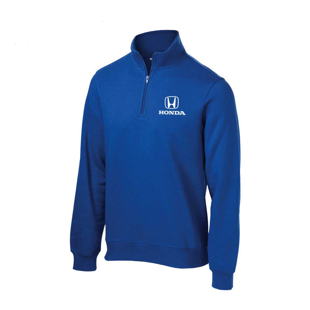 Honda Quarter-Zip Sweater — Officially Licensed 9oz Cotton-Poly Fleece