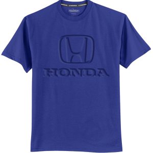 Honda Royal Blue Embossed Logo Tee — Officially Licensed