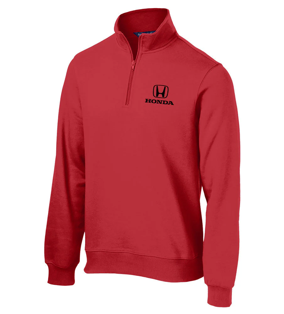 Honda Quarter-Zip Sweater — Officially Licensed 9oz Cotton-Poly Fleece - Image 5