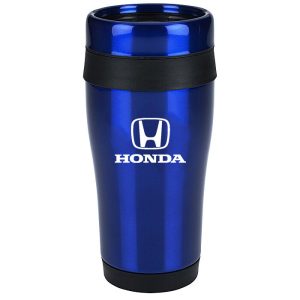 Honda Blue Steel Travel Mug — 16 oz Double-Wall Stainless Tumbler