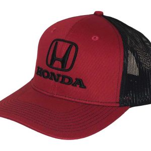 Honda Red & Black Trucker Hat — Officially Licensed 3D Puff Logo